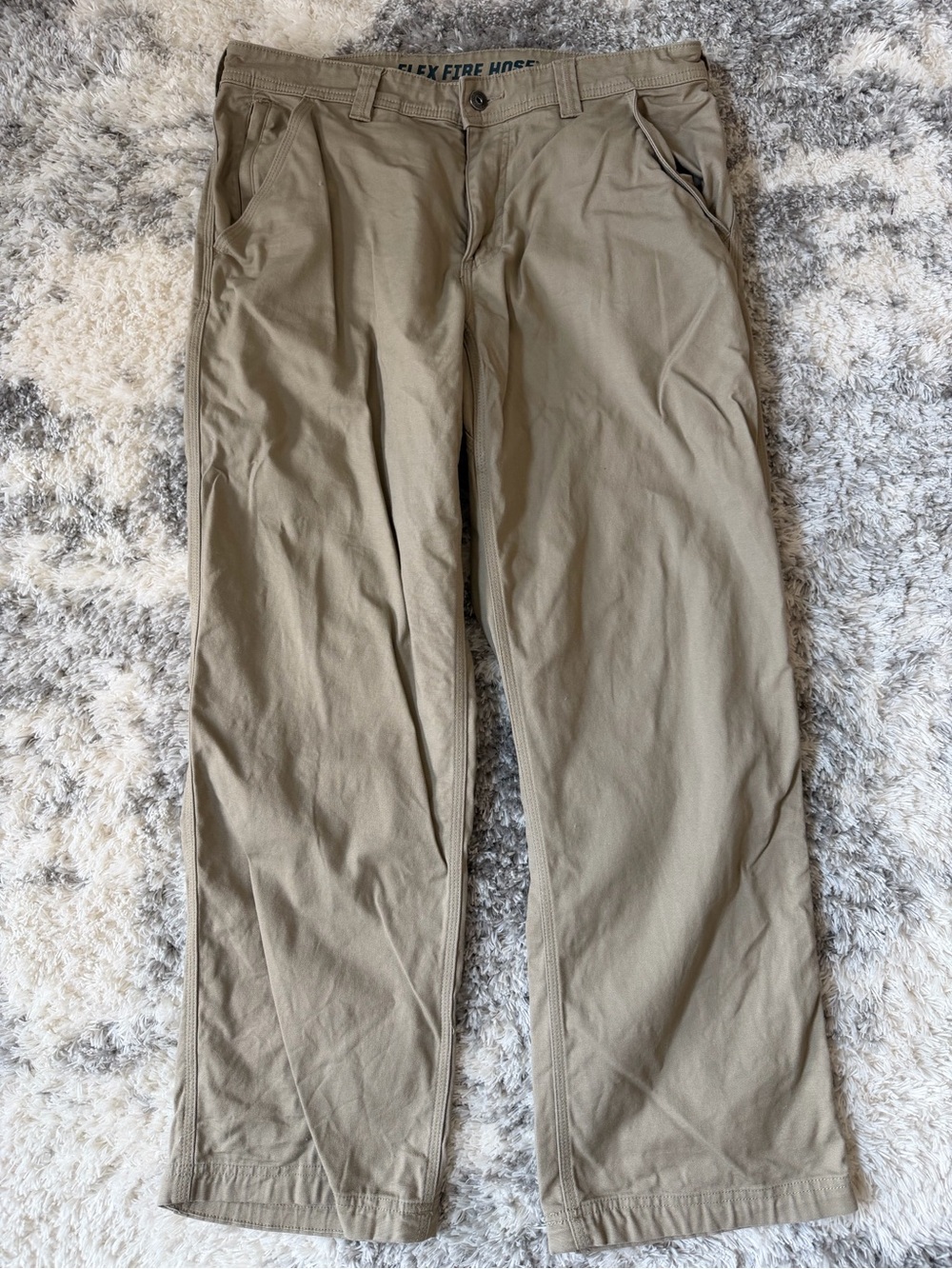 Duluth Trading Co Tan Flex Utility Jeans